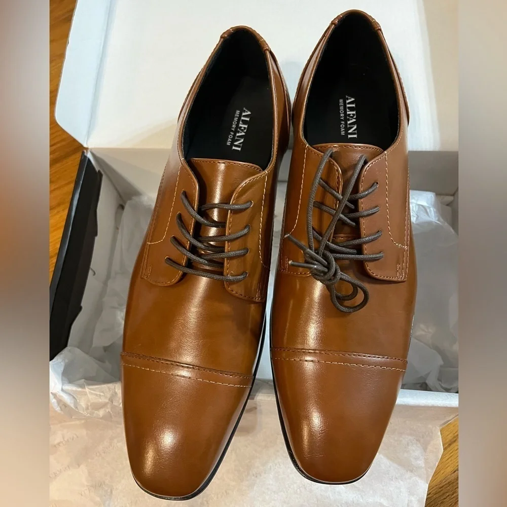 Alfani Men's Quincy Cap-Toe Lace-Up Shoes